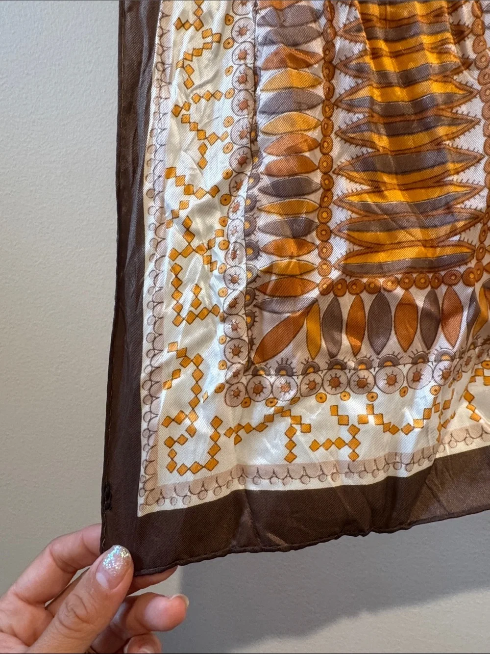 Vintage Patterned Fabric Scarf